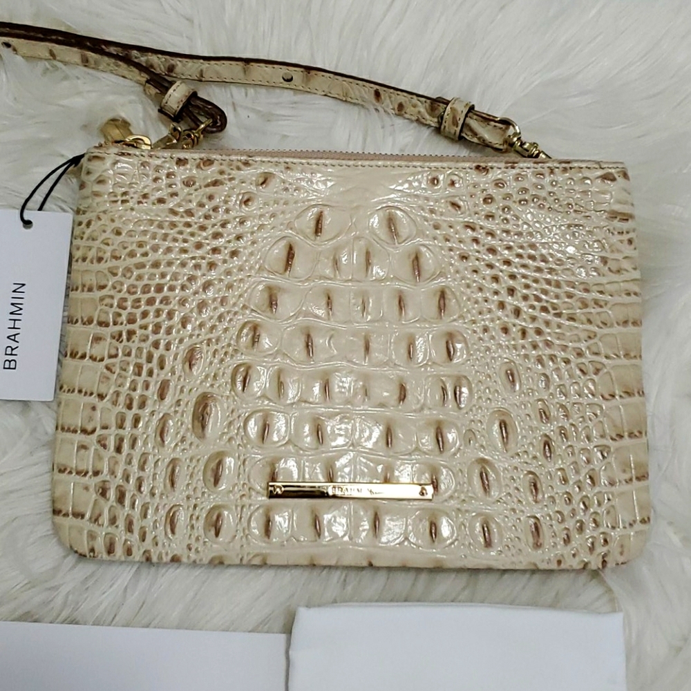 NWT Brahmin Perri Crossbody Bag Vanilla Melbourne - Picture 2 of 11